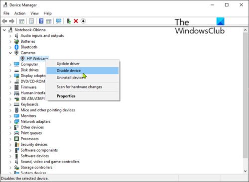 How to change default Webcam in Windows 11/10 computer