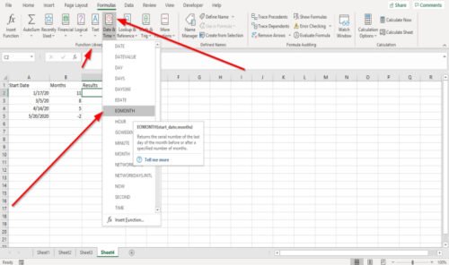 How to use EDATE and EOMONTH Functions in Excel