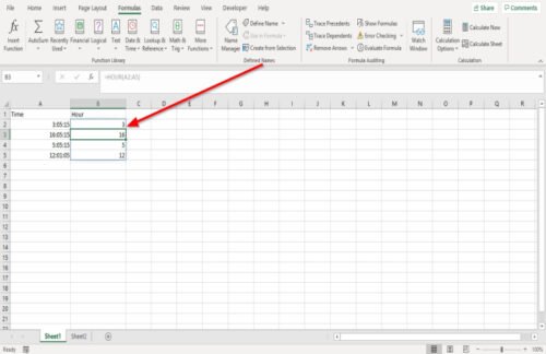 How to use Hour, Minute, and Second Function in Excel