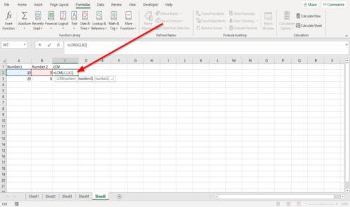 How to use INT and LCM Functions in Excel