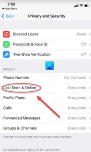 How to hide Last Seen on Telegram app