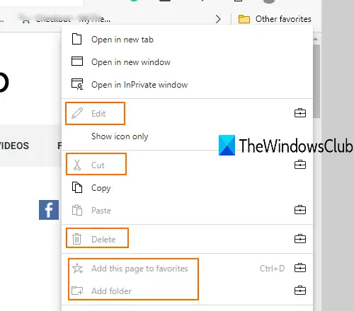 prevent changes to favorites on microsoft edge