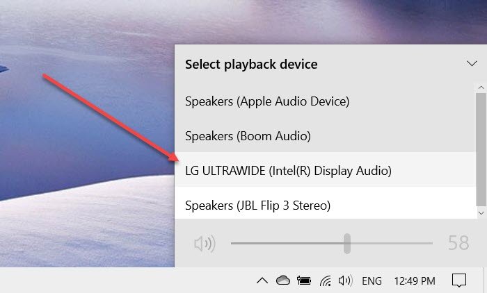 default playback device keeps changing