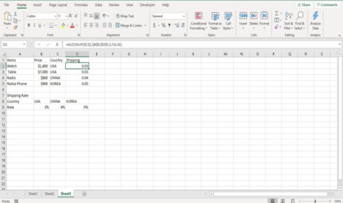 How to create Hyperlink in Excel between Sheets