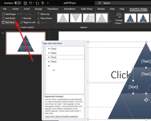 How to create and insert a Pyramid in PowerPoint