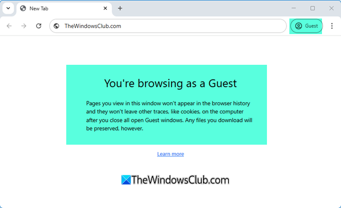 Guest Mode and Incognito Mode in Chrome