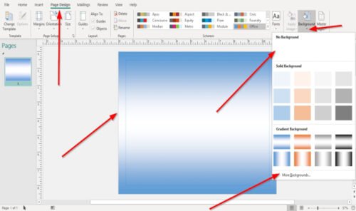 How to create and add a Background in Publisher