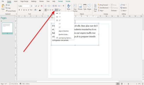 How To Use Character Line Paragraph Spacing Tool In Publisher   The Line Spacing Tool 500x296 