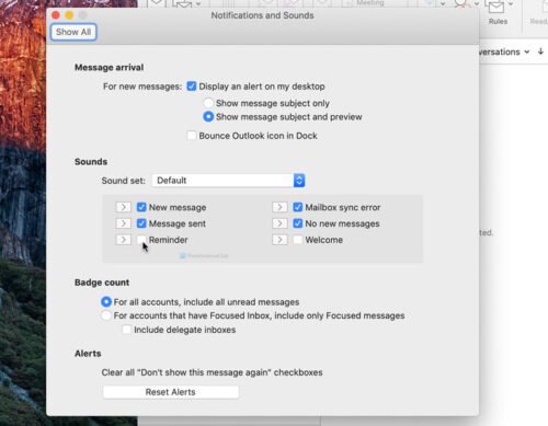 will reminders on mac make a sound