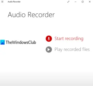 audio recorder windows 10