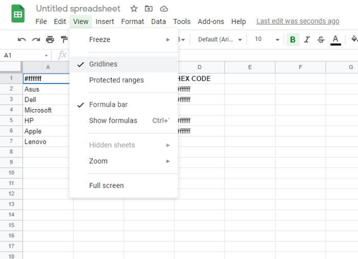 How To Remove Gridlines From A Google Sheet Document