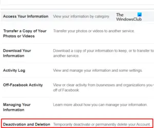 how to deactivate facebook account but not messenger