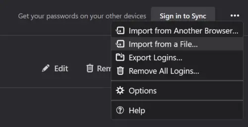 import menu bar access