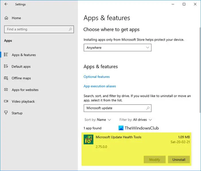 Microsoft Update Health Tools