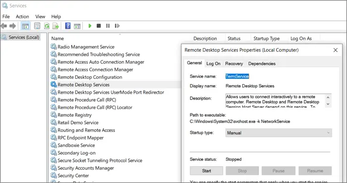 microsoft remote desktop connection manager reg settings description off