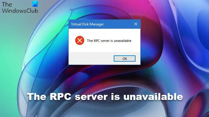 The RPC server is unavailable