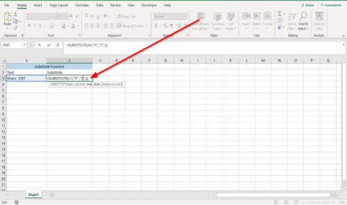 How to use Substitute and Replace Functions in Excel