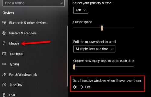 How To Disable Inactive Scrolling In Windows 11 10