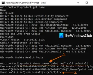 webroot uninstall command