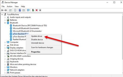 updated bluetooth driver windows 10 2018