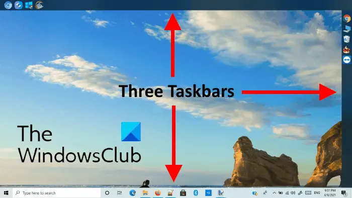 Add multiple taskbars Windows 10