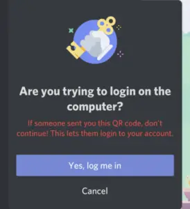 How to log into Discord via a QR code