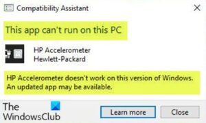 Hp accelerometer не работает в данной версии windows 10