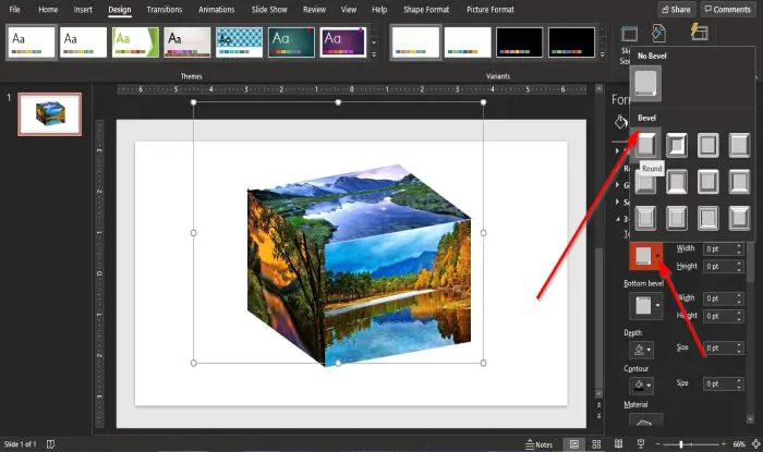 How to create a 3D Picture Cube in PowerPoint - 77