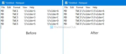 how to create multiple folders at once windows 10