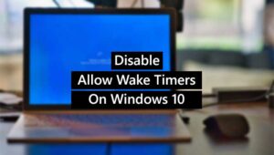 Allow wake timers на windows 10 что это