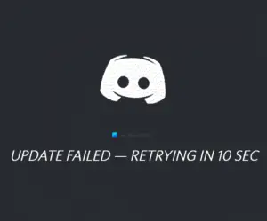 Discord update failed; Stuck in Retrying loop on Windows 11/10