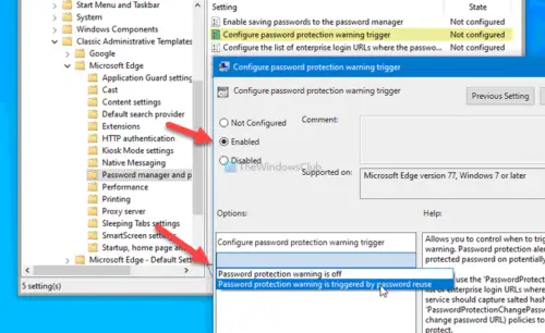 How To Disable Or Enable Password Reuse Warning In Edge