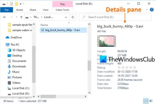 How To Show Details Pane In File Explorer In Windows 1110