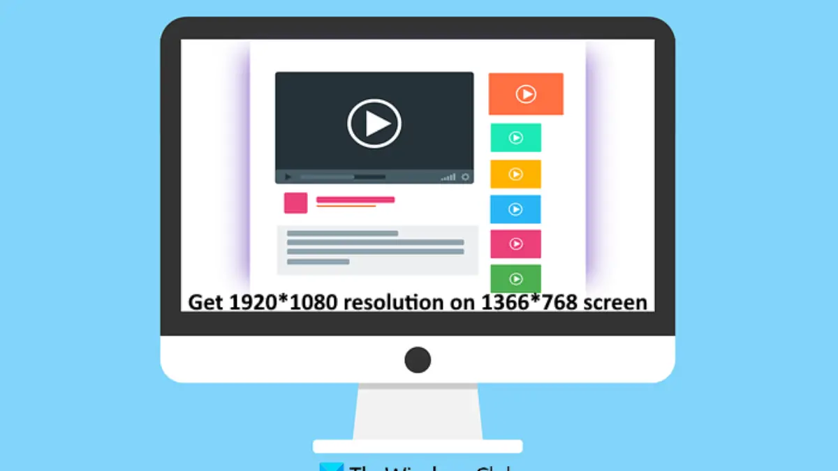 How To Get 1920x1080 Resolution On 1366x768 Screen