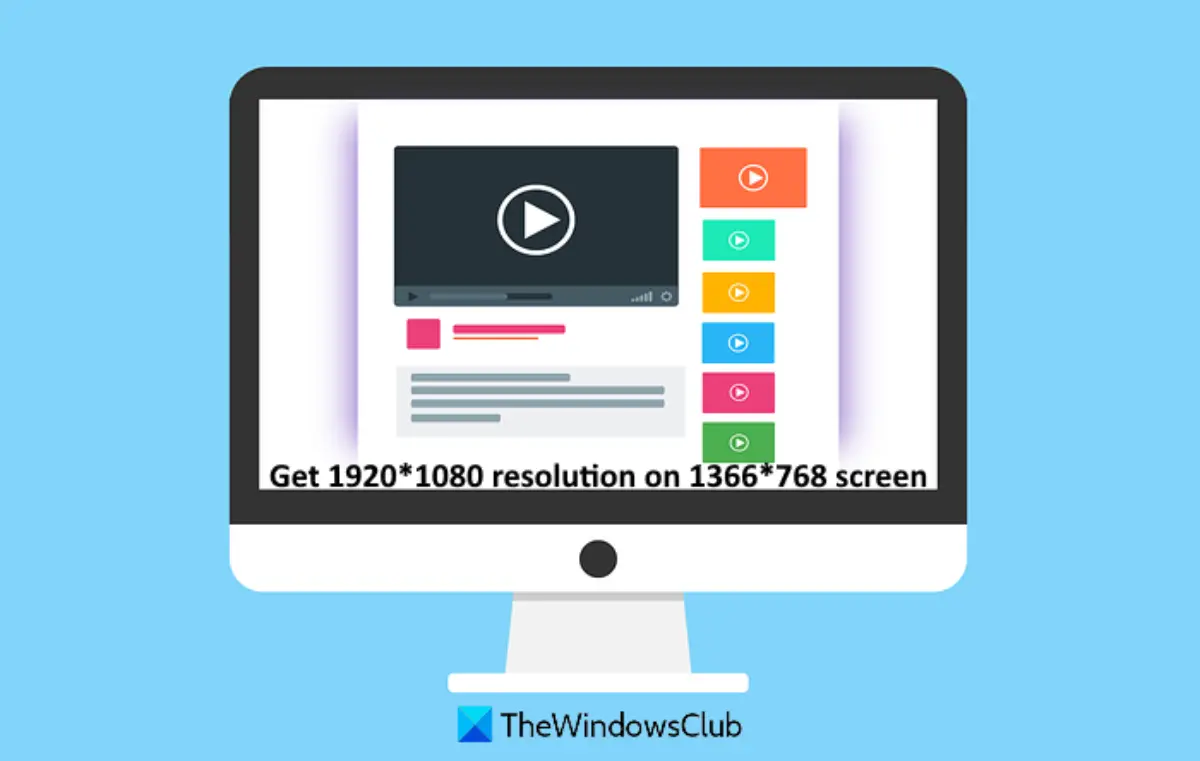 How To Get 19x1080 Resolution On 1366x768 Screen In Windows 10