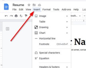 How to add Page Numbers in Google Docs