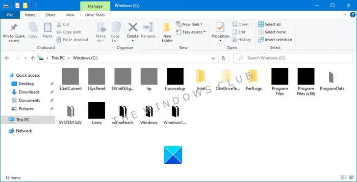 Icons turn black in Windows 10