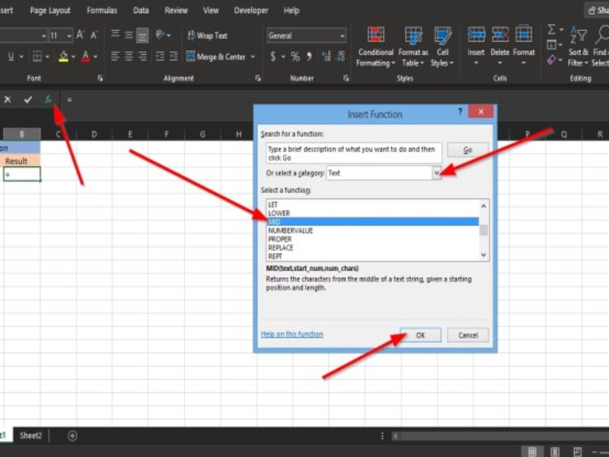 How To Use The Mid And Midb Function In Microsoft Excel