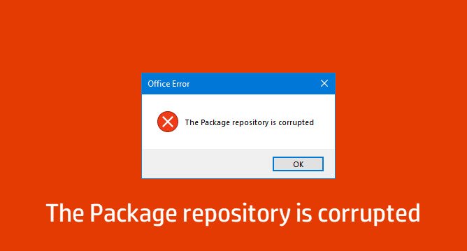 The Package repository is corrupted