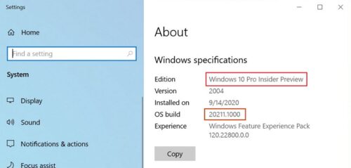 How to check if you are Flighting or on a Windows Insider Build?