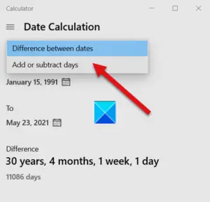 date subtracting calculator