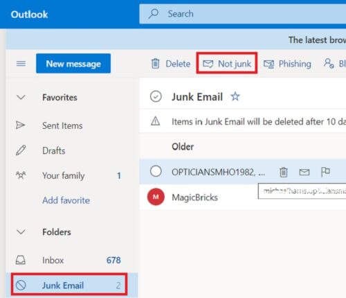 How To Stop Email From Going To Junk In Outlook