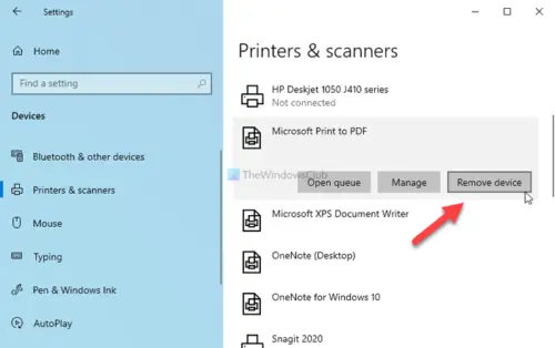 How To Show Or Hide Microsoft Print To Pdf Printer In Windows 11 10