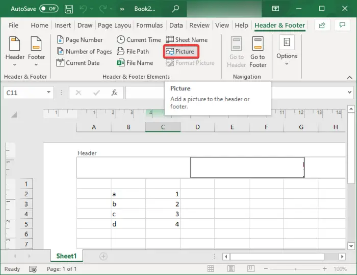 How to Add a Watermark in Excel