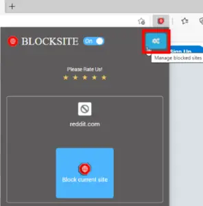 how to block website in microsoft edge