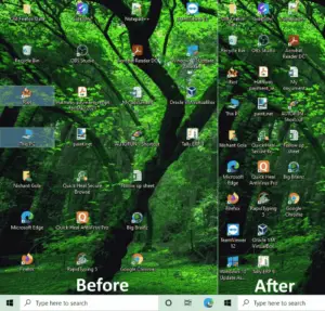 Windows desktop icon spacing messed up