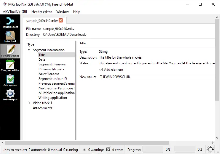 Best Free Video Metadata Editor software for Windows 10