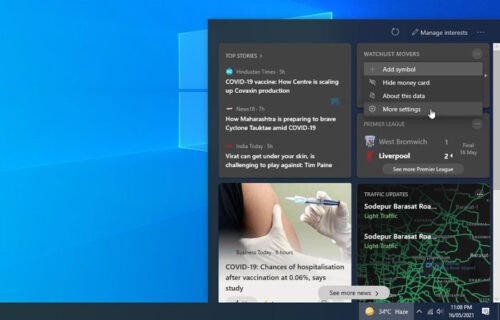 Show or hide Information Cards in Widgets in Windows 11/10