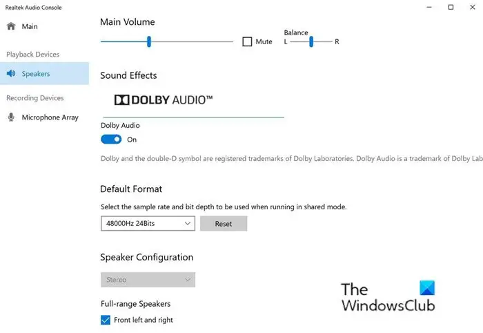 Отрегулируйте настройки Surface Omnisonic Speakers