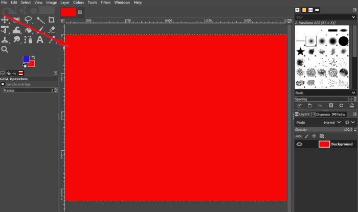 How to Add and Change Canvas background color in GIMP